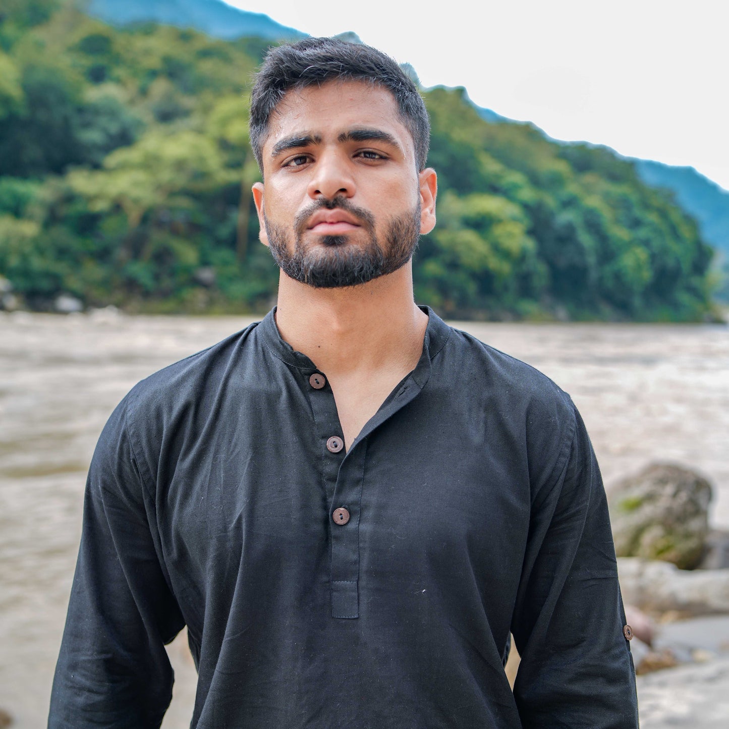Prithvi Matching Set - Men's Yoga Matching Set - Black