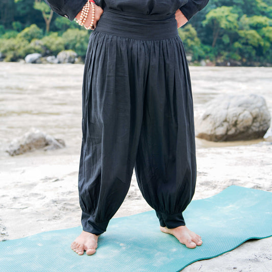 Prithvi Pant - Men's Cotton Yoga Pants - Black