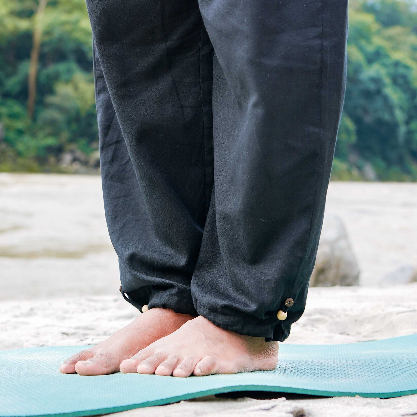 Tejas Pant - Men's Cotton Yoga Pants - Black