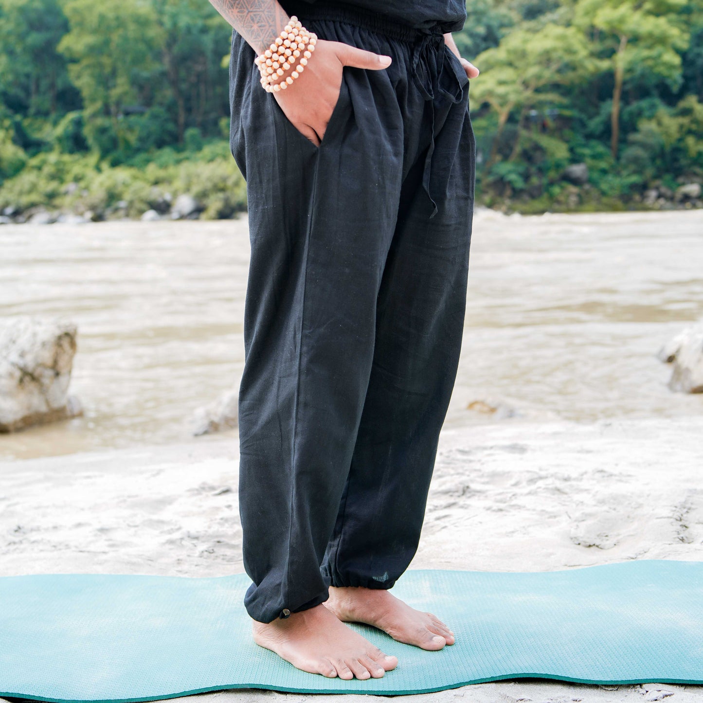 Tejas Matching Set - Men's Yoga Matching Set - Black