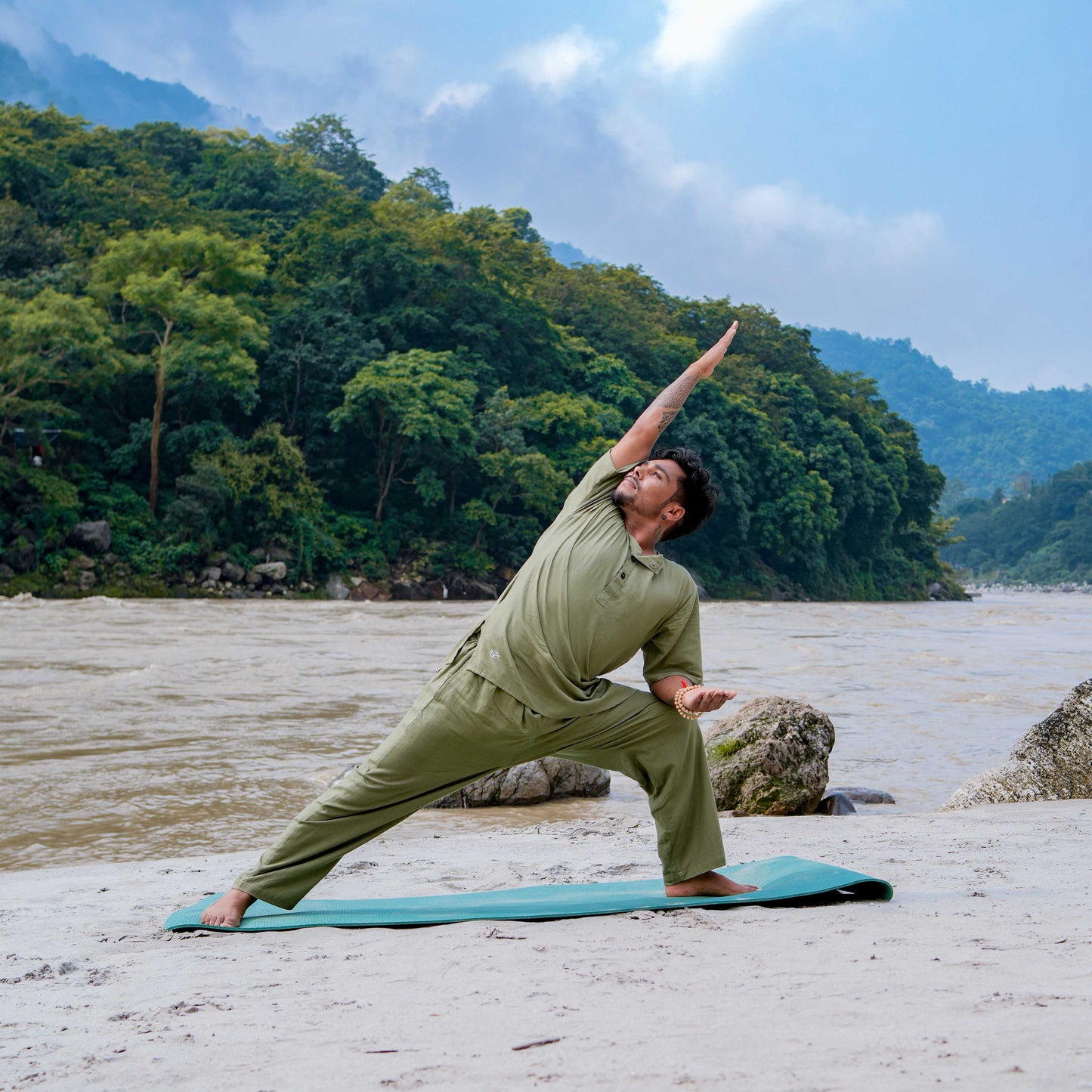 Sattva Pant - Men's Cotton Yoga Pants - Green