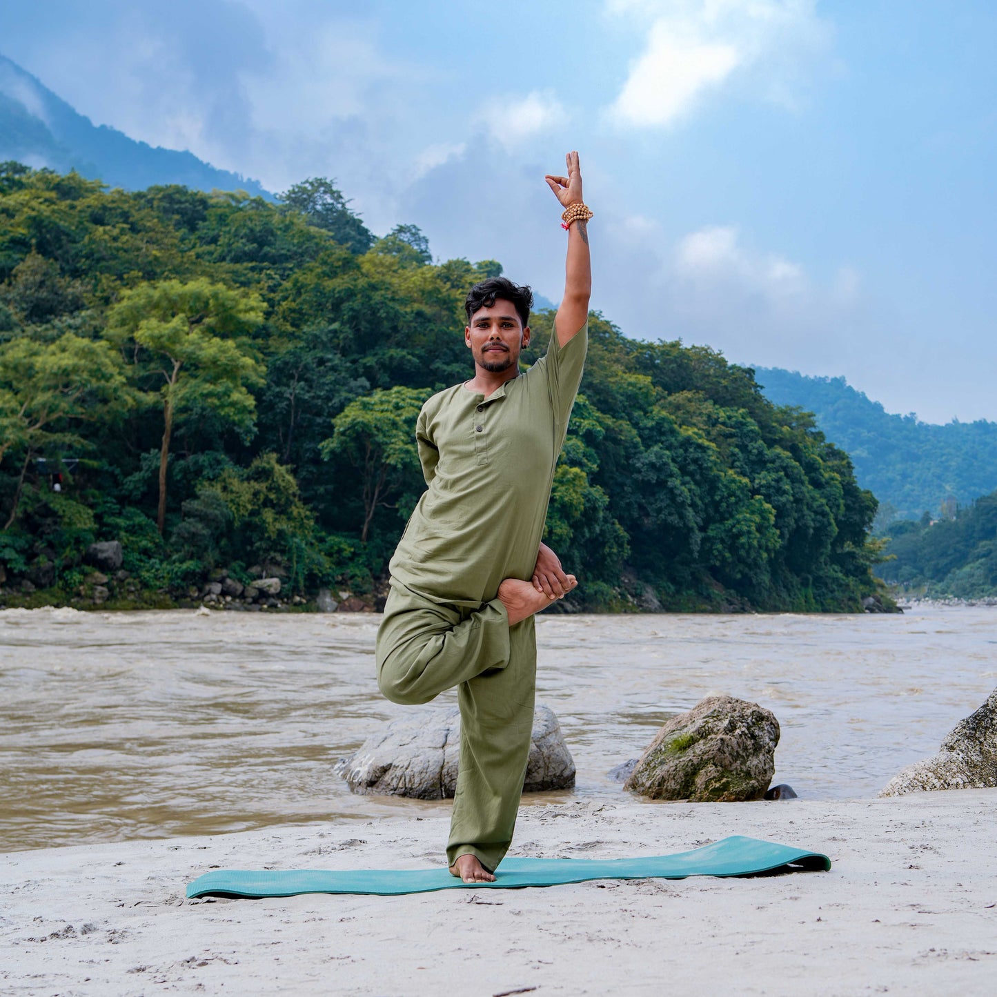 Sattva Pant - Men's Cotton Yoga Pants - Green