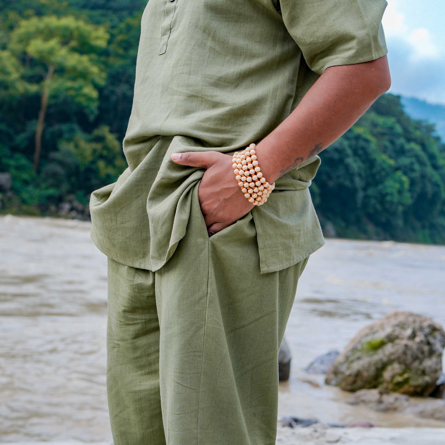 Sattva Pant - Men's Cotton Yoga Pants - Green