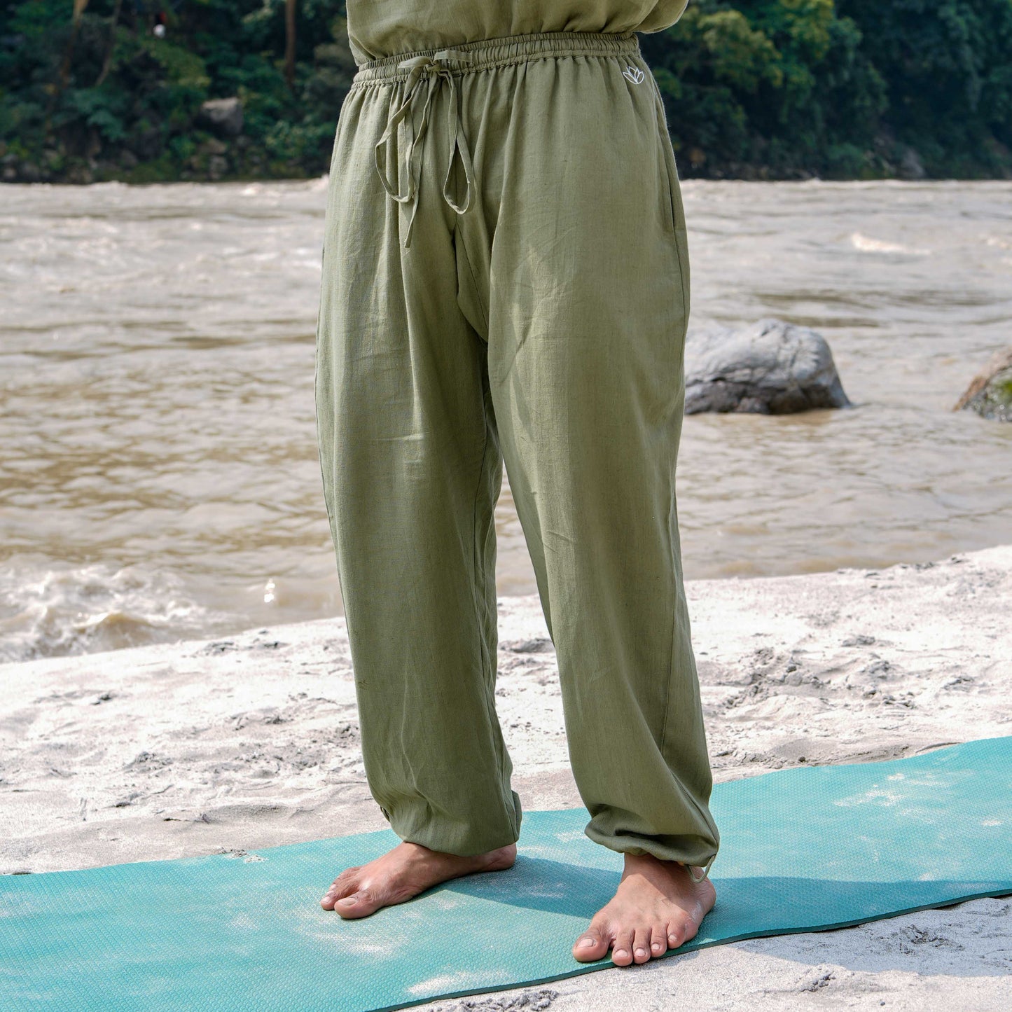 Tejas Pant - Men's Cotton Yoga Pants - Green