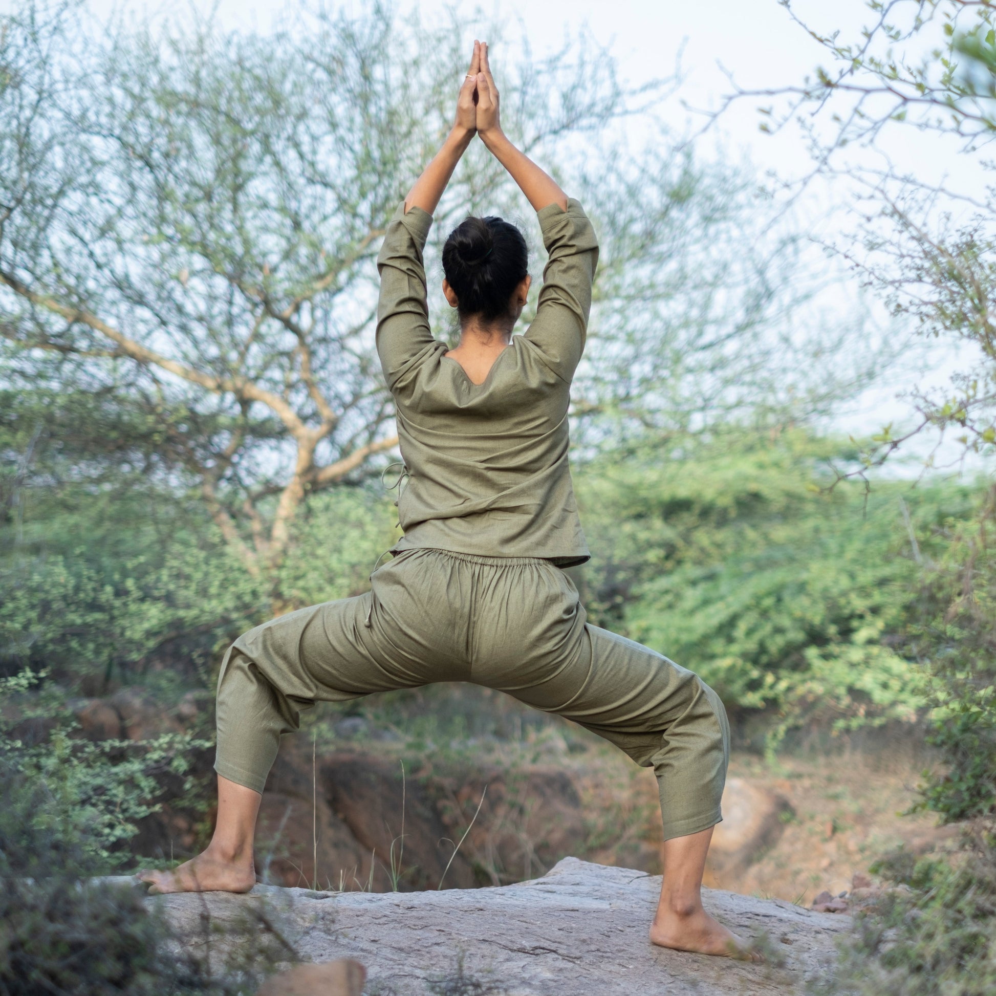 Green Yoga Top for Girl's