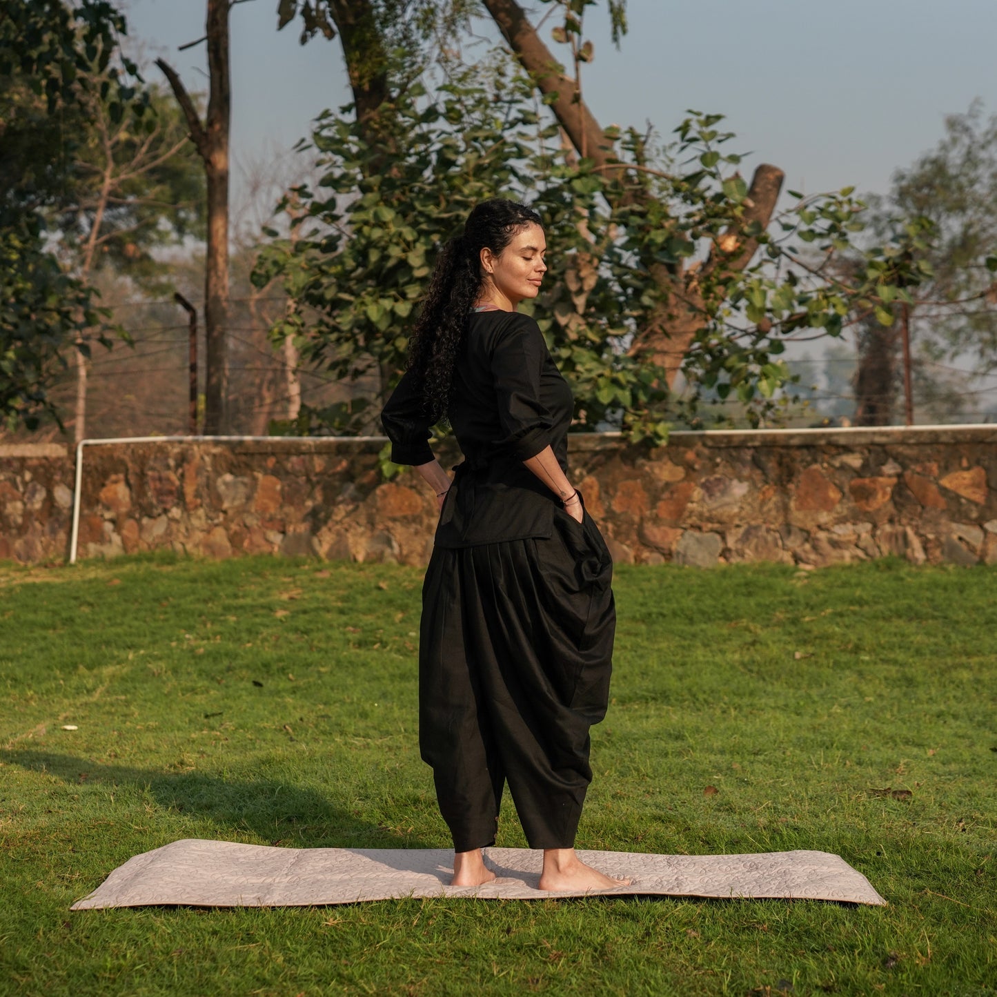 Buddhi Pant - Women's Cotton Yoga Pants - Black
