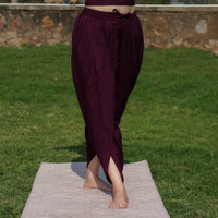 Akasha Pant - Women's Cotton Yoga Pants - Purple