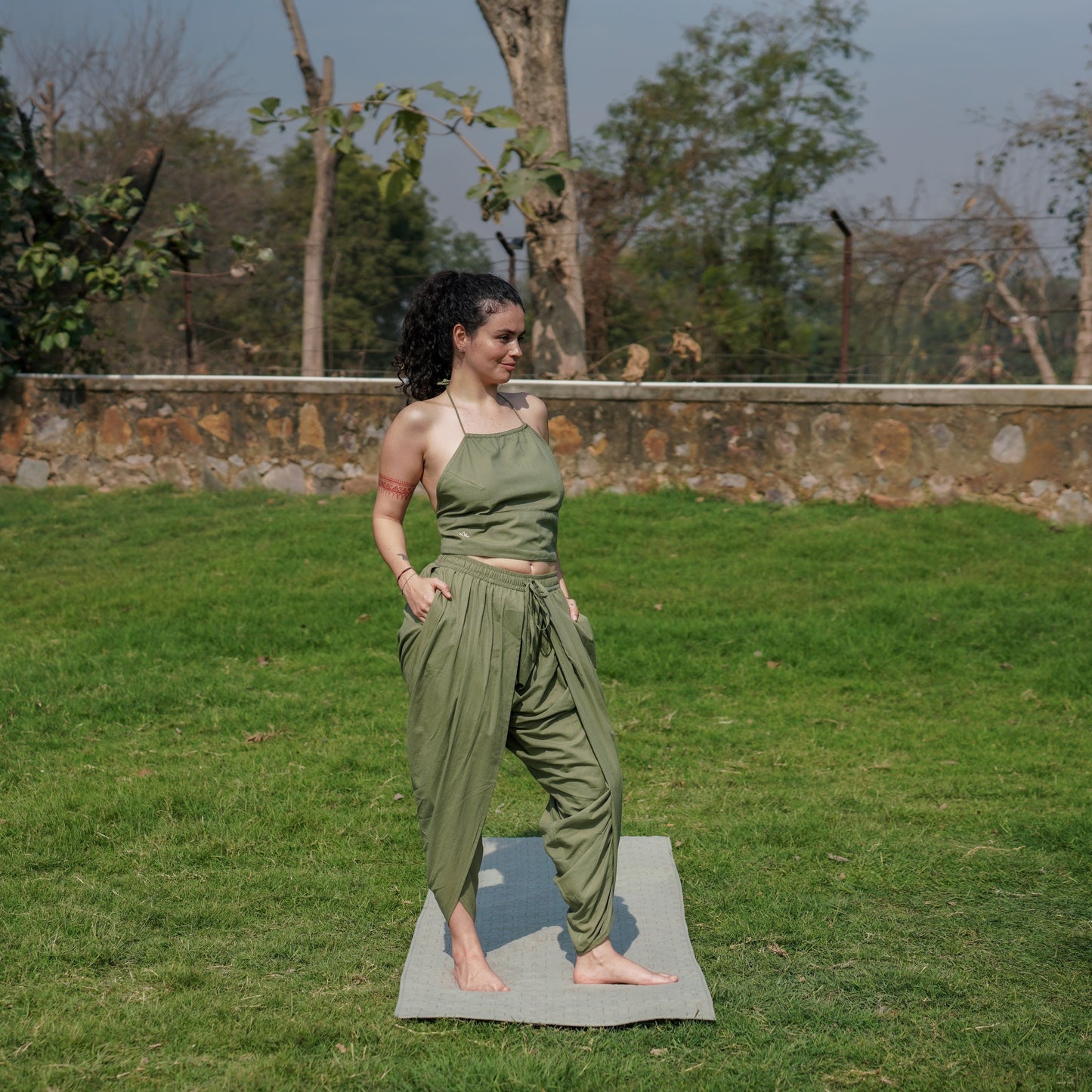 Akasha Matching Set - Women's Yoga Matching Set - Green