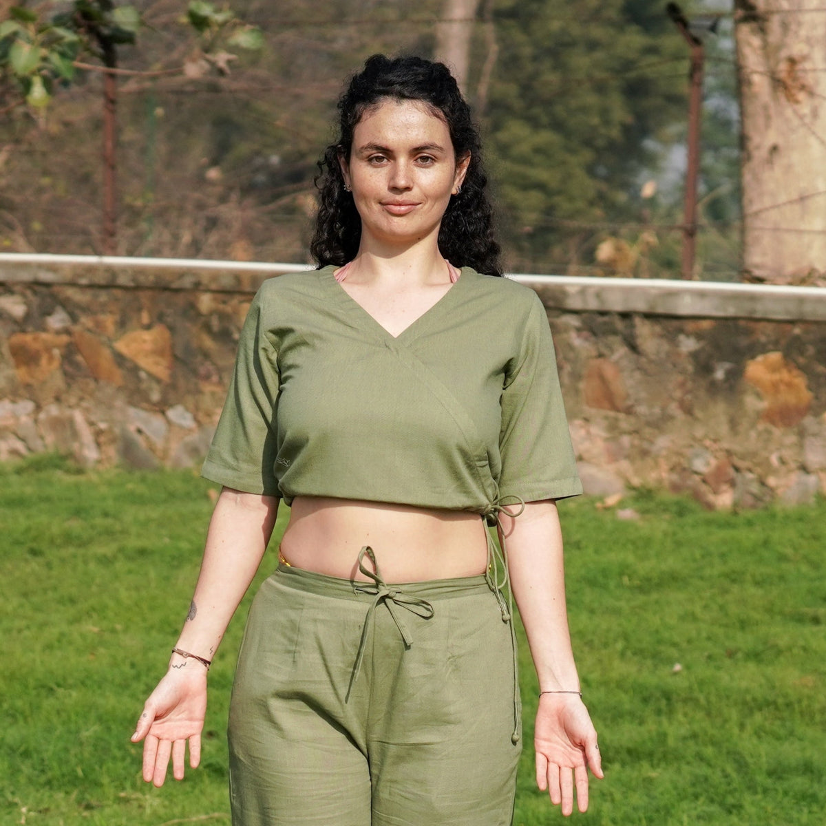 Apas Matching Set - Women's Yoga Matching Set - Green — view 6
