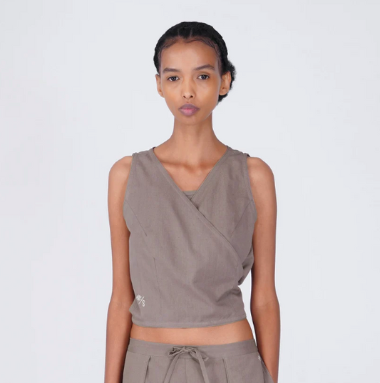 Dhara Top - Women's Cotton Yoga Top - Muted Plum