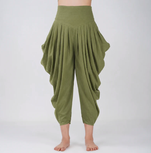 Buddhi Pant - Women's Cotton Yoga Pants - Green