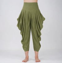 Buddhi Pant - Women's Cotton Yoga Pants - Green