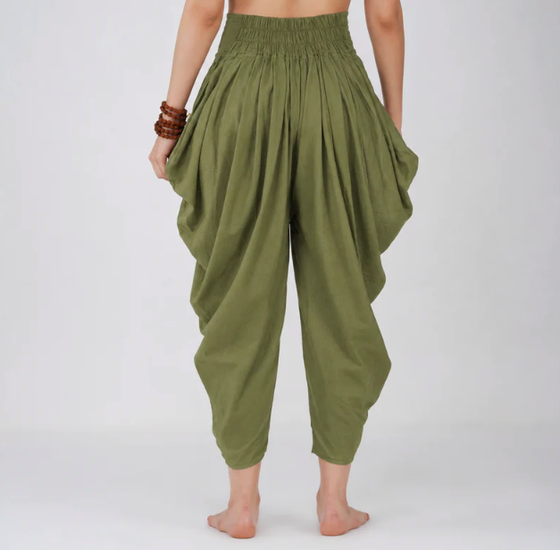 Buddhi Pant - Women's Cotton Yoga Pants - Green