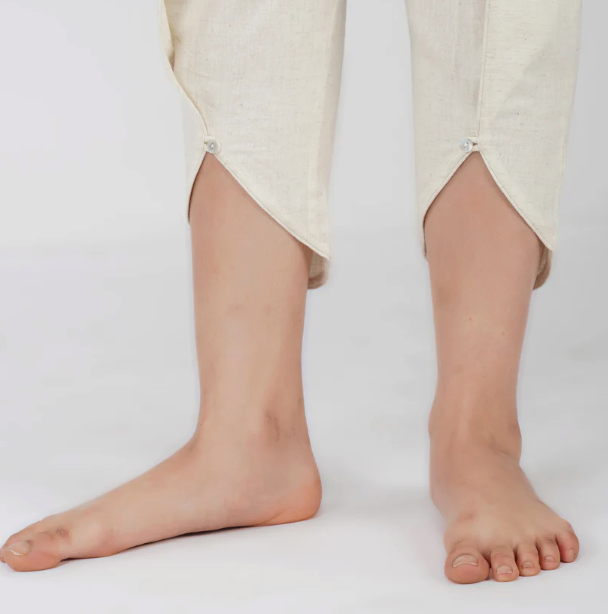 Surya Pant - Women's Cotton Yoga Pants - Unbleached