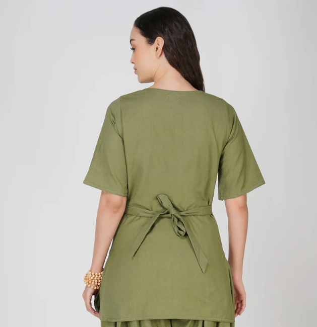 Chakra Top - Women's Cotton Yoga Top - Green