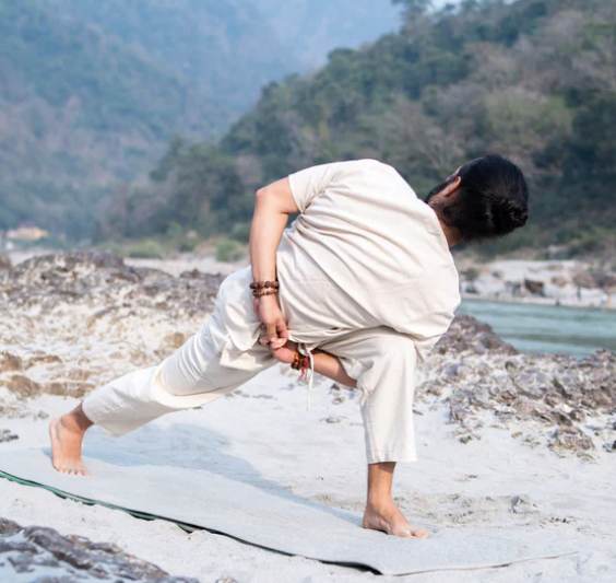 Sattva Top - Men's Cotton Yoga Top - Unbleached