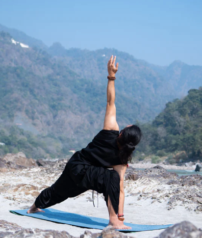 Rajas Top - Men's Cotton Yoga Top - Black