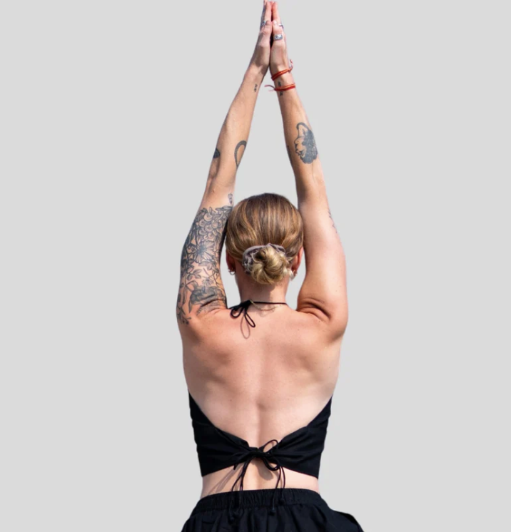 Akasha Top - Women's Cotton Yoga Top - Black