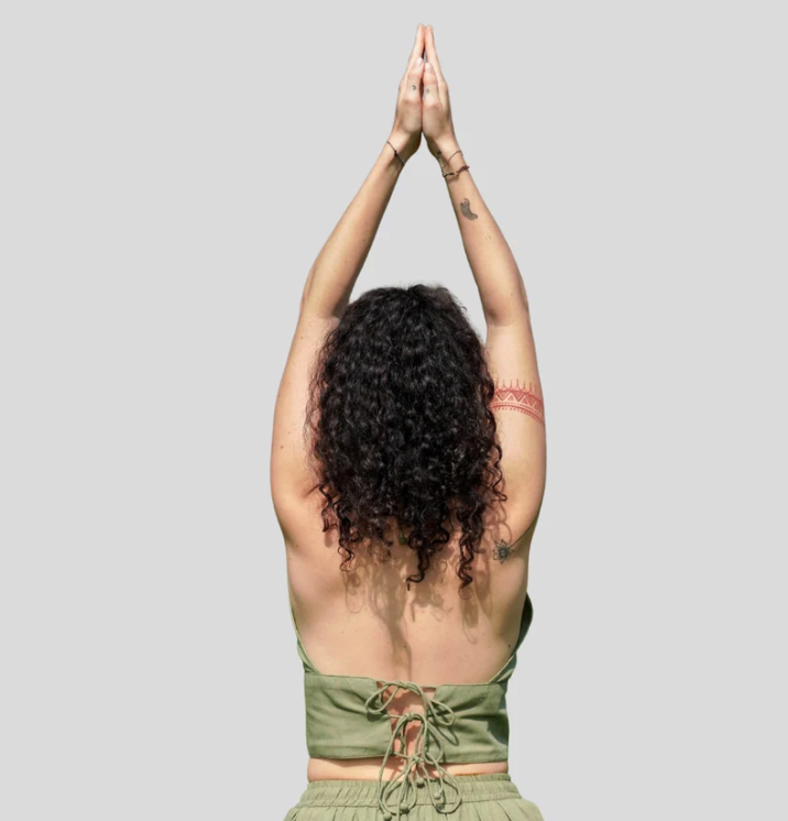 Akasha Top - Women's Cotton Yoga Top - Green