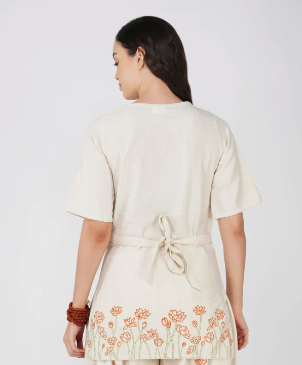 Chakra Top - Women's Cotton Yoga Top - Hand Block Printed