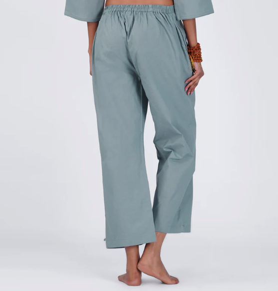 Chandra Pant - Women's Cotton Yoga Pants - Grey