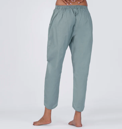 Surya Pant - Women's Cotton Yoga Pants - Grey