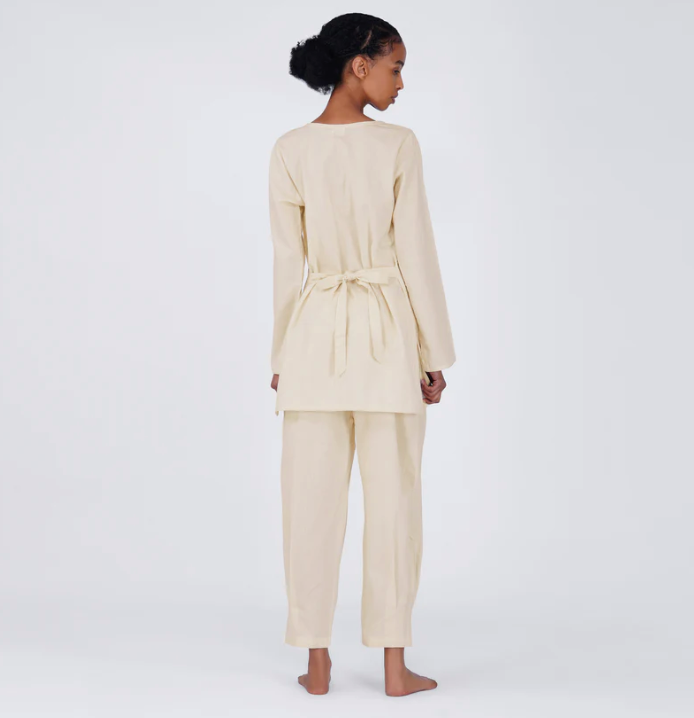 Tara Matching Set - Women's Yoga Matching Set - Unbleached