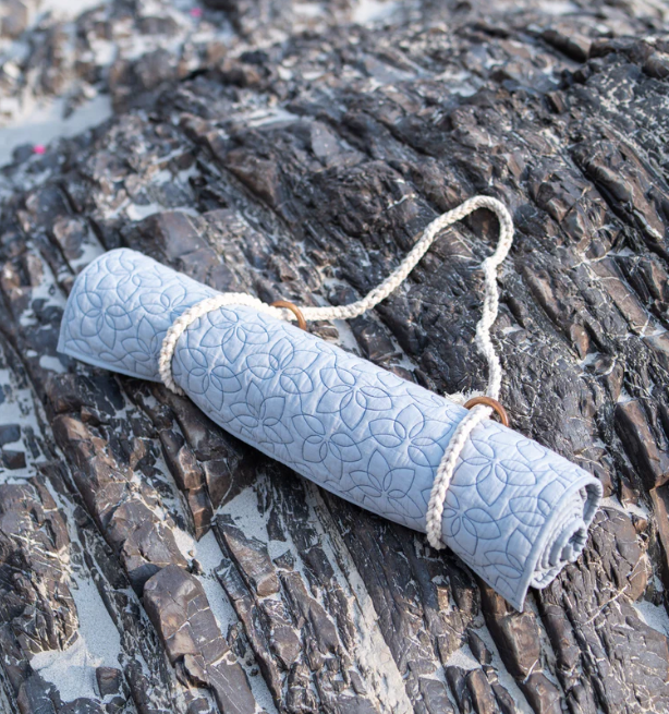 Cotton Yoga Mat in Sky Blue - Padma Yoga Mat