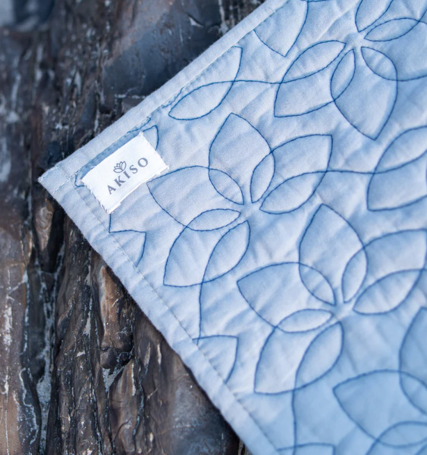 Cotton Yoga Mat in Sky Blue - Padma Yoga Mat