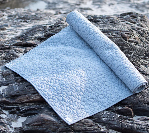 Cotton Yoga Mat in Sky Blue - Padma Yoga Mat