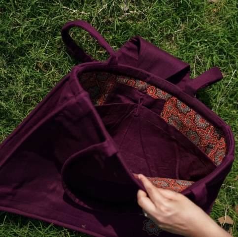Cotton Yoga Bag Purple Brahma