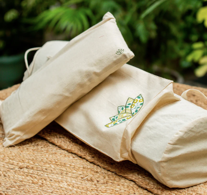 Cotton Yoga Bag & Cushion Set -Dhyana